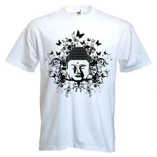 Buddha Butterflies T-Shirt L / White