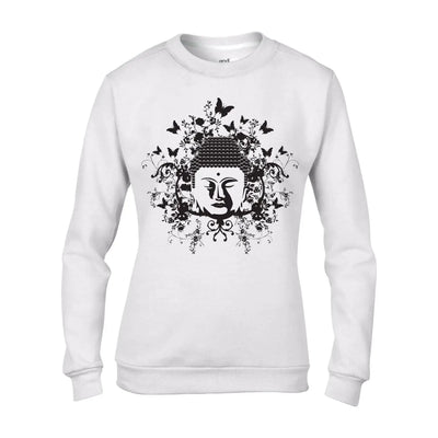 Buddha Butterflies Women's Sweatshirt Jumper L / White