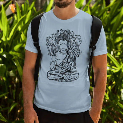 Buddha Design Large Print Men's T-Shirt