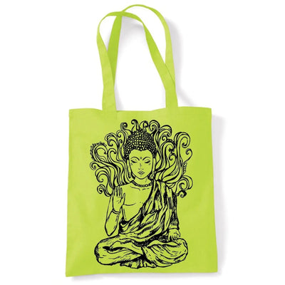 Buddha Design Large Print Tote Shoulder Shopping Bag