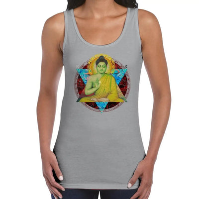 Buddha Dharma Buddhist Women's Tank Vest Top XXL / Light Grey