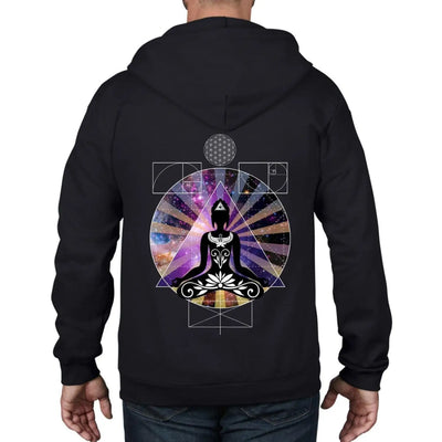 Buddha Psychedelic Trip Full Zip Hoodie M