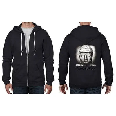 Buddha Vegetarian Quote Full Zip Hoodie