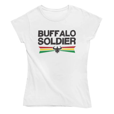 Buffalo Soldier Women’s T-Shirt - S / White - Womens T-Shirt