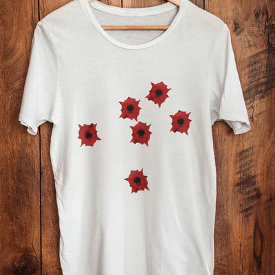 Bullet Holes Fancy Dress T-Shirt