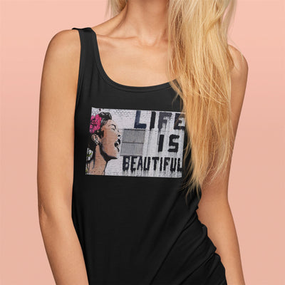 Banksy Life is Beautiful Women's Vest Top