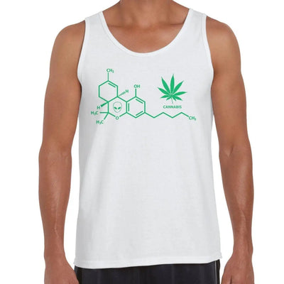 Cannabis Chemical Formula Men's Tank Vest Top S / White