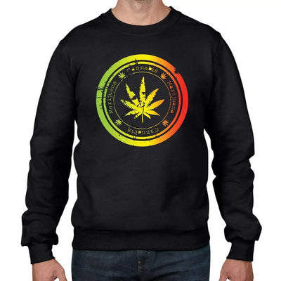 Cannabis Leaf Men's Sweatshirt Jumper L