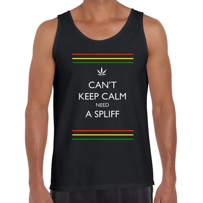 Can't Keep Calm Need A Spliff Men's Vest Tank Top L