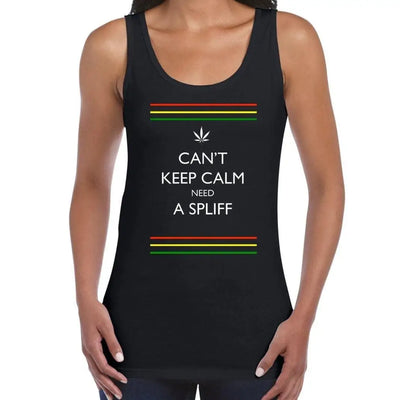 Can't Keep Calm Need A Spliff Women's Vest Tank Top L