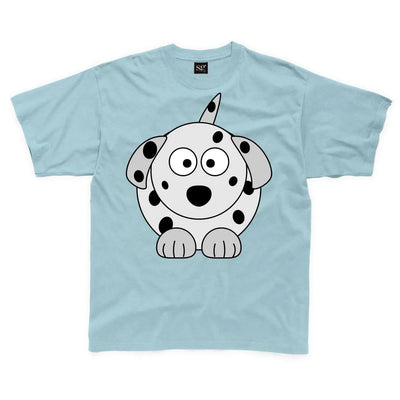 Cartoon Dalmation Dog Children's Unisex T Shirt 11-12 / Light Blue