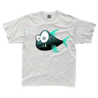 Cartoon Fish Children's Unisex T Shirt 3-4 / White