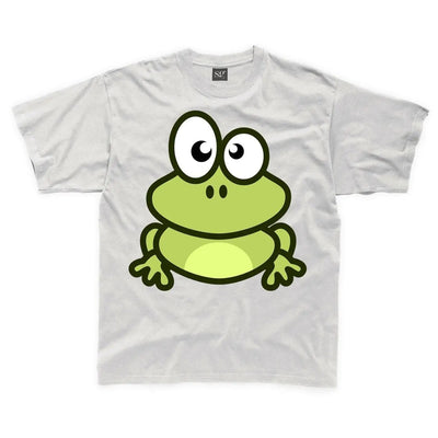 Cartoon Frog Children's Unisex T Shirt 11-12 / White