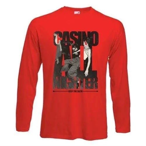Casino All Nighter Long Sleeve T-Shirt L / Red