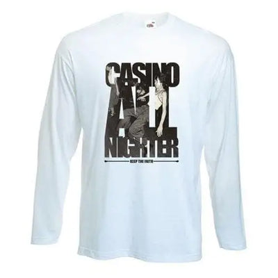 Casino All Nighter Long Sleeve T-Shirt L / White