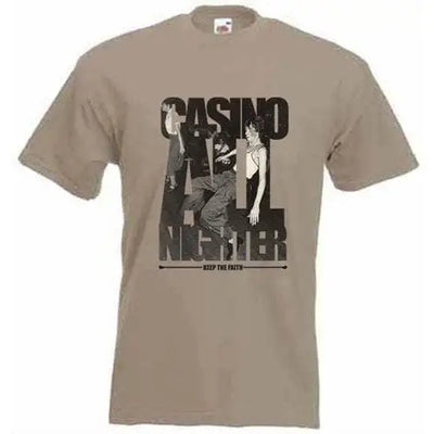 Casino All Nighter Northern Soul T-Shirt XL / Khaki