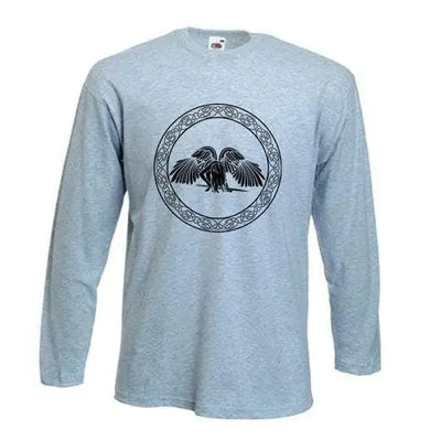 Celtic Angel Long Sleeve T-Shirt L / Light Grey
