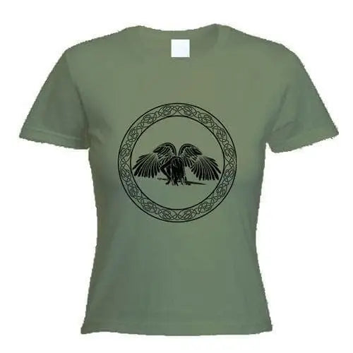 Celtic Angel Womens T-Shirt M / Khaki