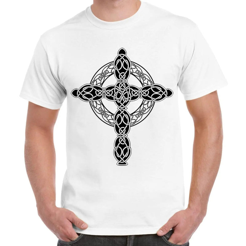 Celtic Cross Tattoo Style Hipster Large Print Men&