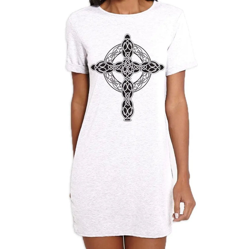 Celtic Cross Tattoo Style Hipster Large Print Women&