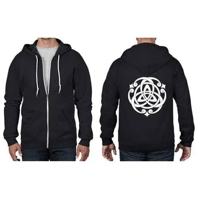 Celtic Knot Full Zip Hoodie M / Black