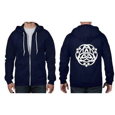 Celtic Knot Full Zip Hoodie M / Navy Blue