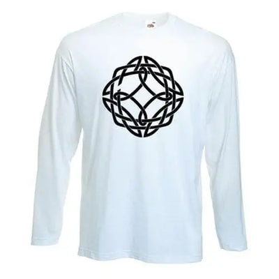 Celtic Knot Long Sleeve T-Shirt XL / White