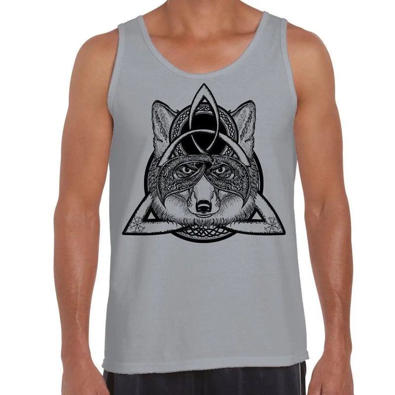 Celtic Knot Wolf  Design Tattoo Hipster Large Print Men&