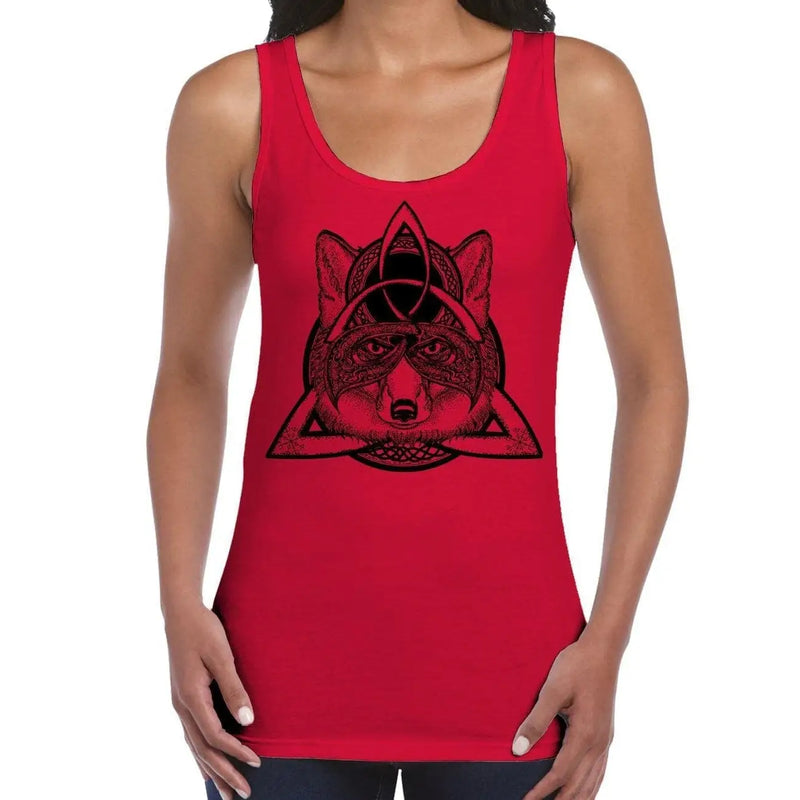 Celtic Knot Wolf  Design Tattoo Hipster Large Print Women&