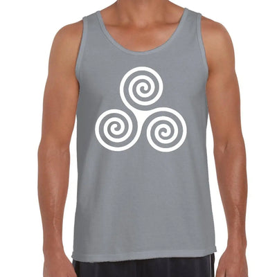 Celtic Spiral Men's Tank Vest Top S / Light Grey