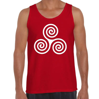 Celtic Spiral Men's Tank Vest Top S / Red