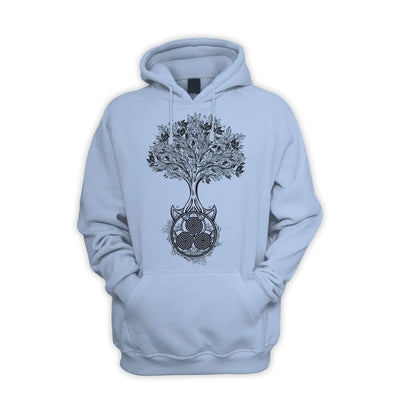 Celtic Spiral Tree of Life Men's Pouch Pocket Hoodie Hooded Sweatshirt S / Light Blue