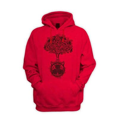 Celtic Spiral Tree of Life Men's Pouch Pocket Hoodie Hooded Sweatshirt S / Red