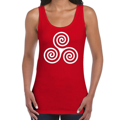 Celtic Spiral Women's Tank Vest Top L / Red