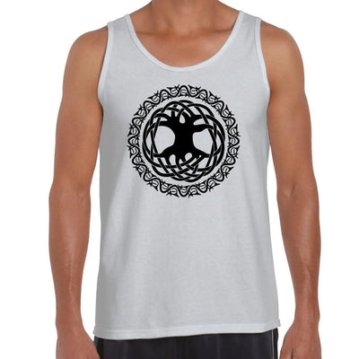 Celtic Tree Of Life Men's Tank Vest Top XXL / White