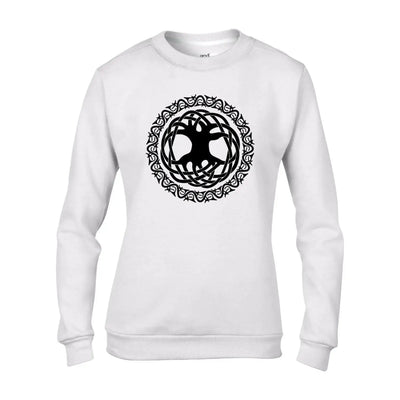 Celtic Tree of Life Women's Pagan Sweatshirt Jumper M