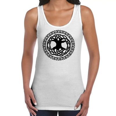 Celtic Tree Of Life Women's Tank Vest Top XL / White