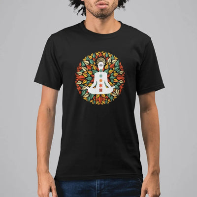 Chakra Petal Mandala Yoga Meditation Men's T-Shirt