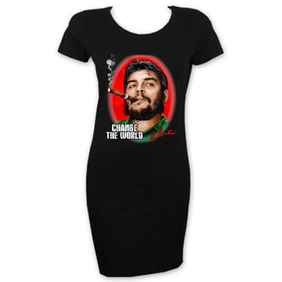 Che Guevara Change The World Short Sleeve T-Shirt Dress L