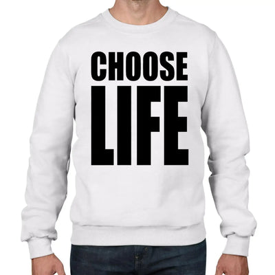 Choose Life Fancy Dress Wham Men's Sweatshirt Jumper XXL / White