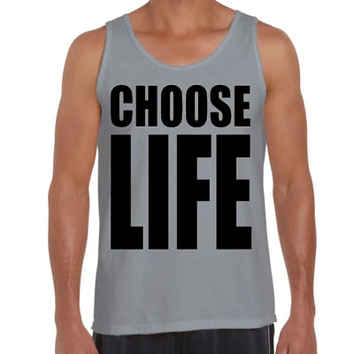 Choose Life Men's Tank Vest Top S / Light Grey