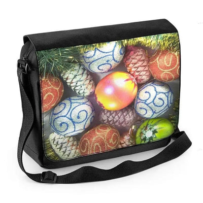 Christmas Baubles Laptop Messenger Bag