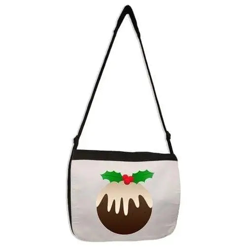Christmas Pudding Laptop Messenger Bag