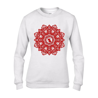 Christmas Stocking Mandala Women's Sweatshirt Jumper XXL / White