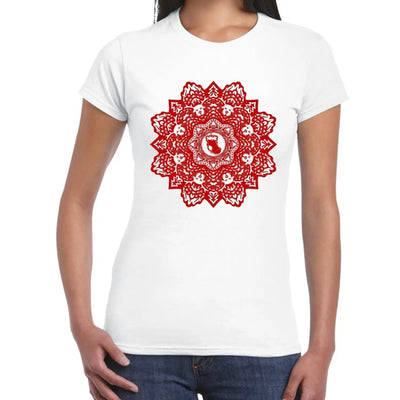 Christmas Stocking Mandala Women's T-Shirt L / White