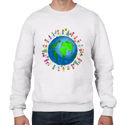 Christmas World Planet Earth Men's Sweater \ Jumper S