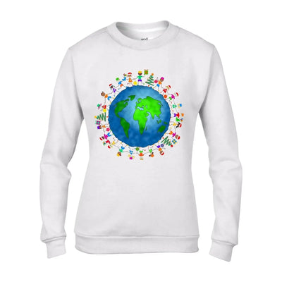 Christmas World Planet Earth Women's Sweater \ Jumper S