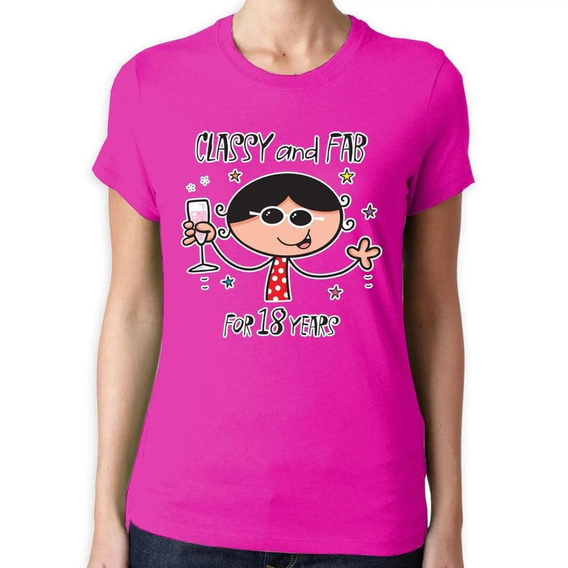Classy and Fab For 18 Years Funny 18th Birthday Present Women&