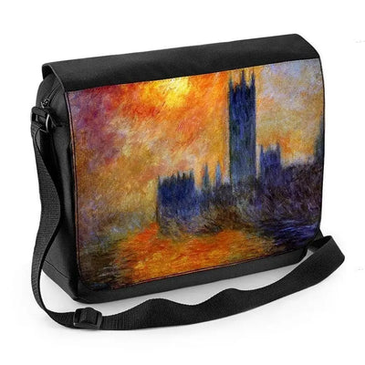 Claude Monet Houses of Parliament Laptop Messenger Bag