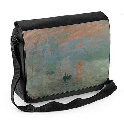 Claude Monet Impression Sunrise Laptop Messenger Bag
